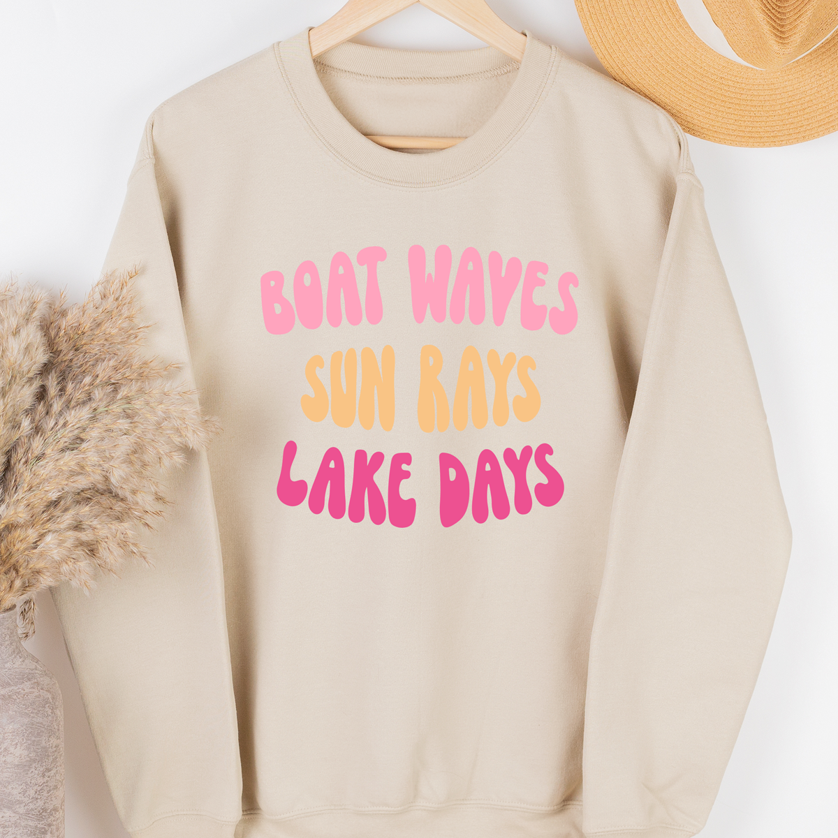 Boat Waves Sun Rays Sweatshirt