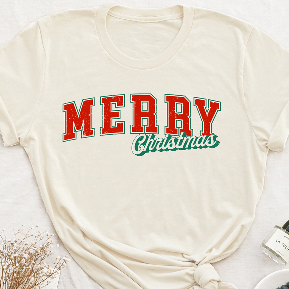 Merry Christmas College Tee